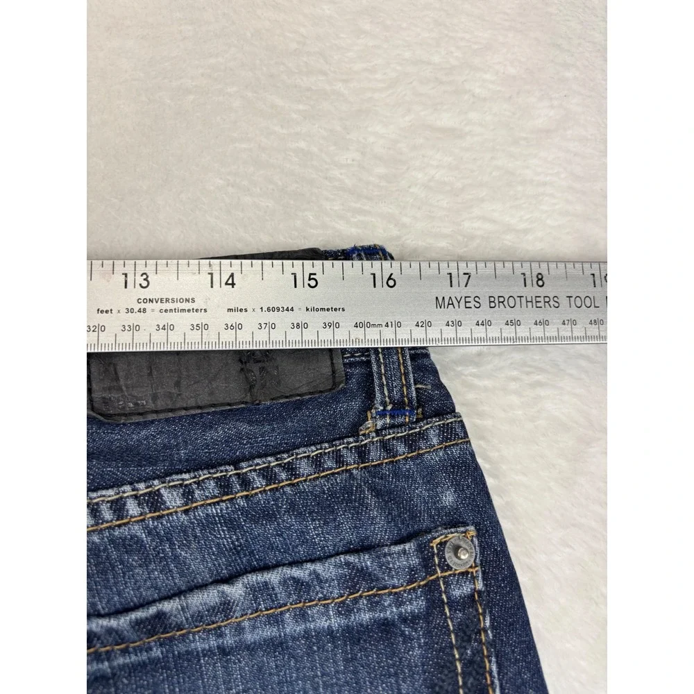 Kenneth Cole Reaction Men's 32x30 Slim Jeans Grungy Dark Wash Honeycombing Denim